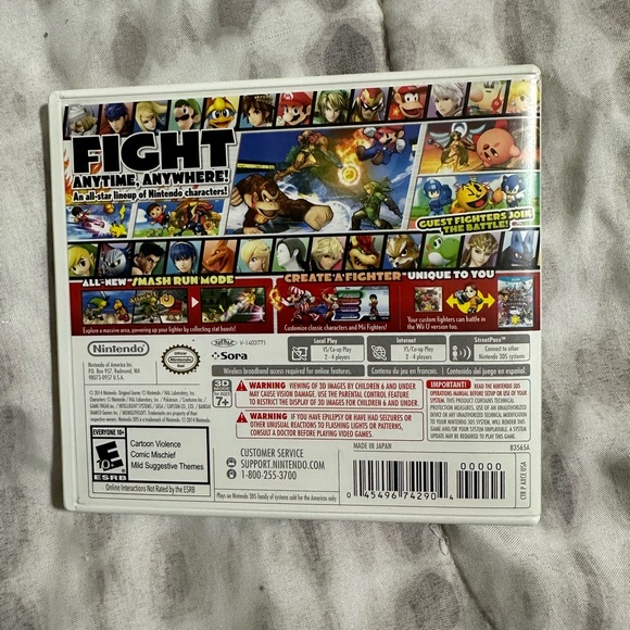 Mario. Super smash brothers. Nintendo 3ds in its case - Picture 3 of 3